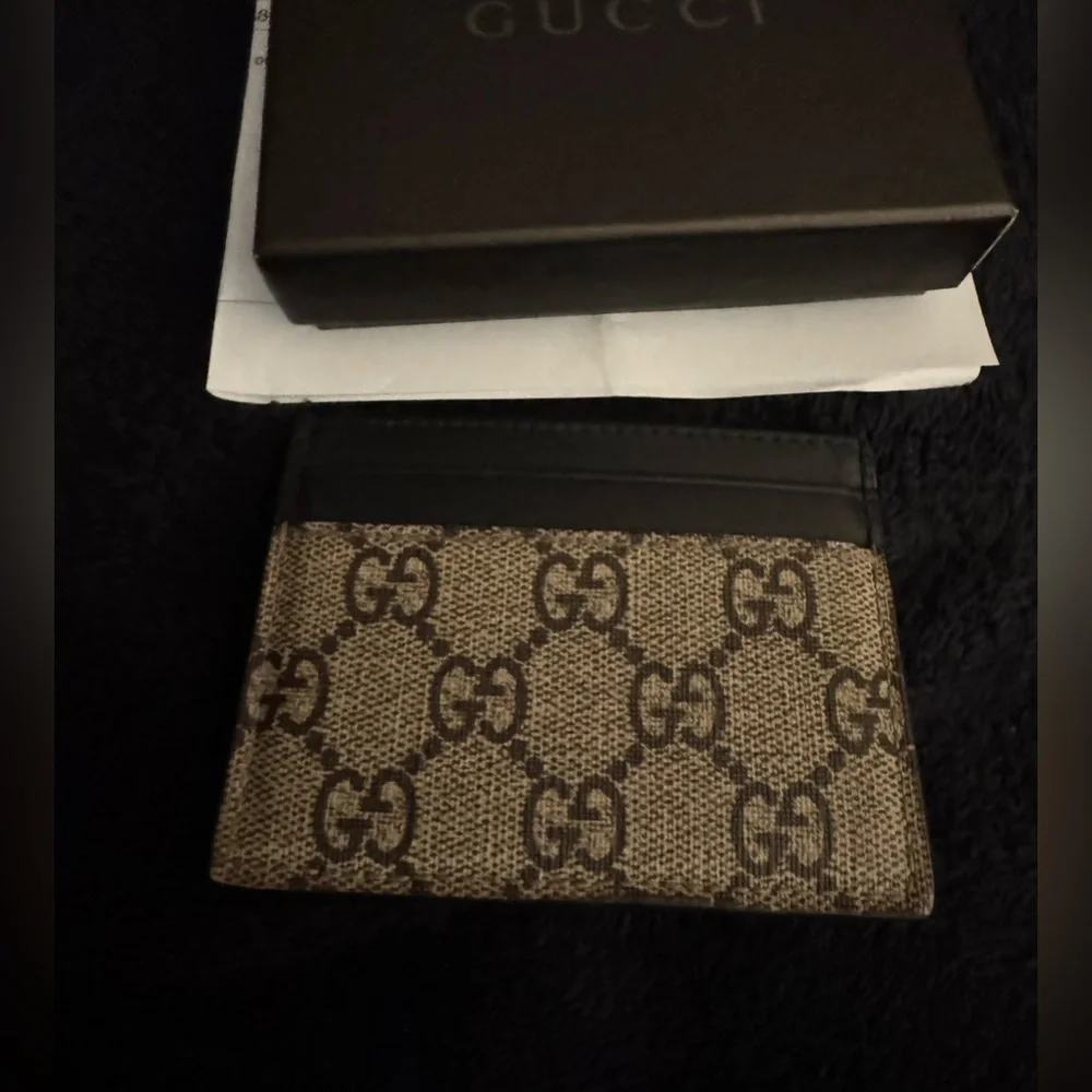 NWOT GUCCI GG Supreme Kingsnake Card Holder w/ Box & COA